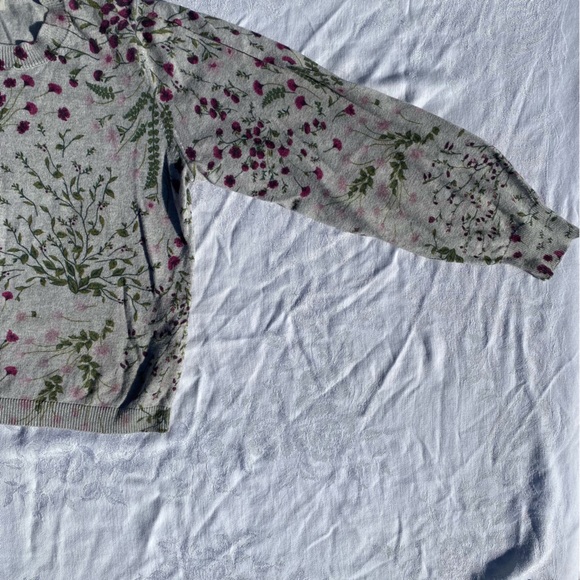 Joie Cotton/Cashmere Floral Sweater - Picture 5 of 10